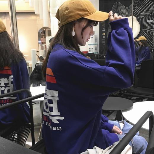 韩版秋季 长袖卫衣女 薄款宽松 显瘦设计感 字母上衣外套女装 商品图0