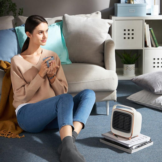 摩飞电器（Morphyrichards）取暖器迷你暖风机 家用办公桌浴室亲肤便携冷暖二合一MR2021 商品图5