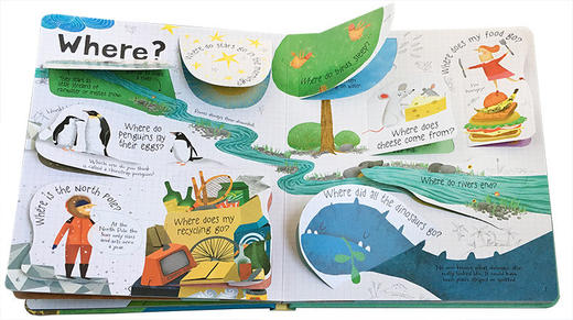 你问我答科普翻翻书 英文原版 Lift the Flap Questions and Answers Usborne 尤斯伯恩 纸板书 认知趣味英语启蒙图画书 英文版 商品图2