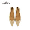 westory气质尖头裸色高跟鞋细跟通勤单鞋真皮浅口尖头通勤女鞋S22AE54301 商品缩略图2