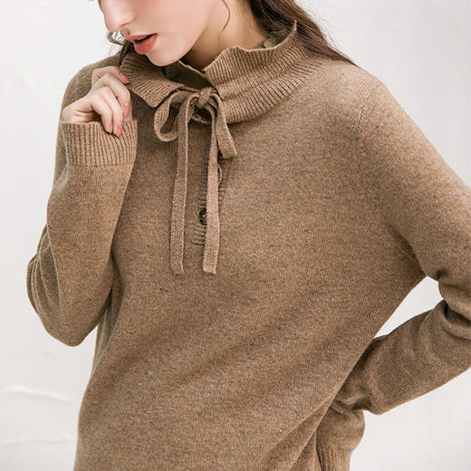 famecoco范可儿冬季连衣裙气质针织毛衣长裙F218FA005 商品图1