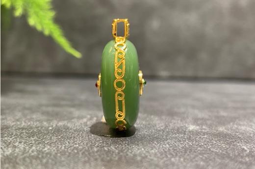 【御珠宫坊】金镶碧玉吊坠 商品图2