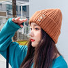 秋冬季韩版时尚潮牌百搭显脸小毛线帽女时尚日系学生加绒保暖针织帽潮 商品缩略图2