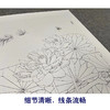【有步骤、大彩图】李晓明工笔画白描底稿斗方小品《君子爱莲》荷花蝴蝶初学者临摹花鸟线稿KE12 商品缩略图4