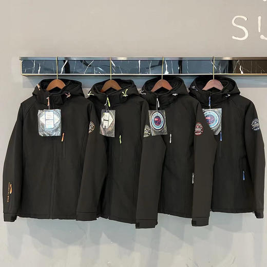 （自留款，尾单无补）Himalaya黑色专业户外防风防水冲锋棉服夹克男士保暖冬装 商品图3