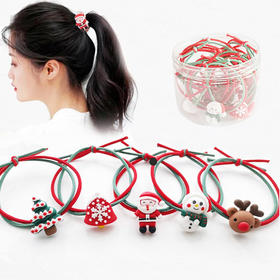 【5只很划算】圣诞头绳网红皮套简约扎头发皮筋女ins发圈可爱发饰