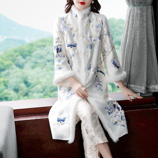 裁缝学苑AG219 中国风棉服纸样女长款冬装棉袄外套女装服装打版图 商品图1