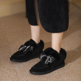 西村名物2021年秋冬新款时尚毛茸短筒女士雪地靴保暖女靴T21CM36441