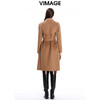 VIMAGE纬漫纪冬季新款复古驼色气质修身羊毛大衣V1614201 商品缩略图5