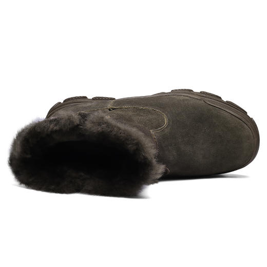 强人3515羊毛靴男加绒加厚雪地靴保暖舒适高帮棉靴蒙古靴 商品图4