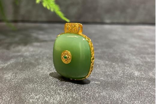 【御珠宫坊】金镶碧玉吊坠 商品图3