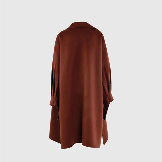 轻奢气质小翻领袖口加袢双面手工大衣 商品图3