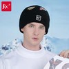 ex2伊海诗秋冬季保暖羊毛1:1针织毛线帽男女抗寒护耳加绒刺绣帽子366060 商品缩略图3