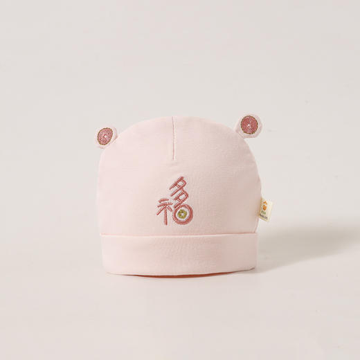 婴儿帽子秋冬 中国风纯棉金丝福字新生儿胎帽国潮喜庆宝宝帽子0-3岁 商品图7