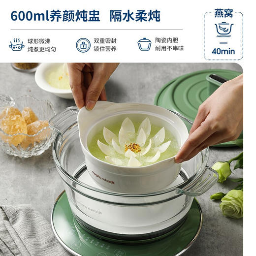 摩飞电器（Morphyrichards）MR9080多功能锅养生锅 家用定时预约电炖锅电炖盅炖汤电煮锅煮粥锅 翡冷翠 商品图5