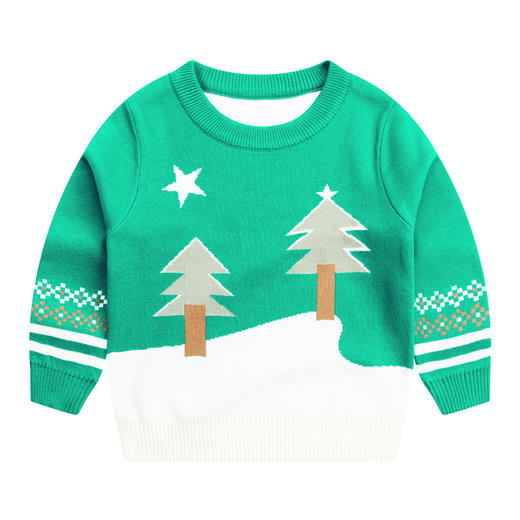 【圣诞款儿童冬季毛衣】男童女童针织衫双层保暖打底衫上衣 商品图9