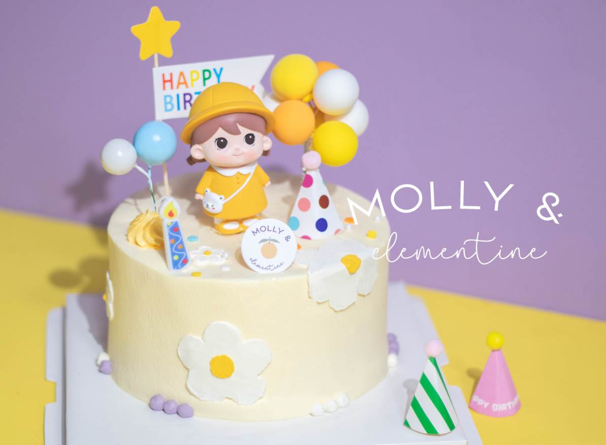 黄帽小女孩奶油蛋糕