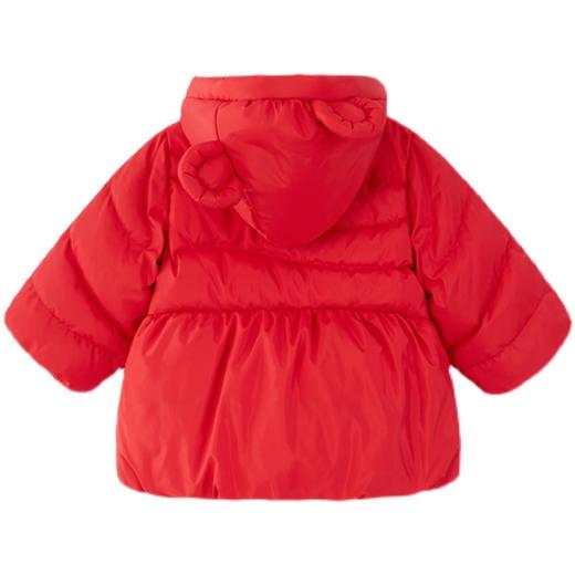 英氏-童衣类（冬）E1新羽长帽外套婴粟红100CM 商品图4