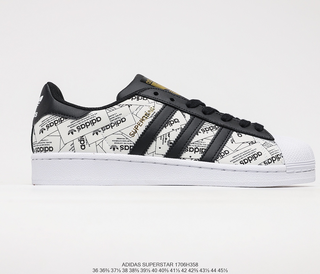 阿迪达斯三叶草Adidas Superstar Originals黑亮白50周年贝壳头经典百搭休闲运动板鞋FV2820男女鞋