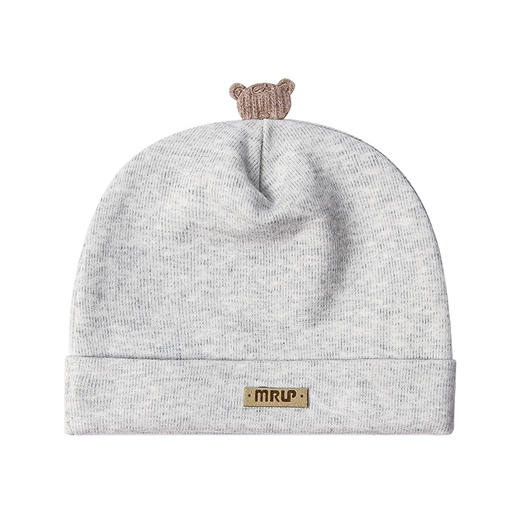 A类婴儿帽子秋冬新款纯棉韩版双层保暖宝宝套头帽小熊保暖新生儿胎帽 商品图6