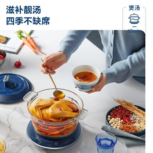 摩飞电器（Morphyrichards）MR9080多功能锅养生锅 家用定时预约电炖锅电炖盅炖汤电煮锅煮粥锅 翡冷翠 商品图3