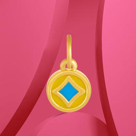 潮宏基小神仙系列金钱满足金挂坠（不含配饰）