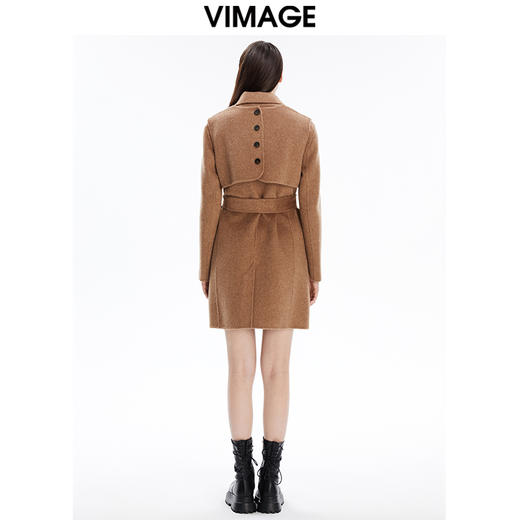 VIMAGE纬漫纪冬季新款气质复古大衣V1614202 商品图4