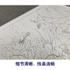 【有步骤、大彩图】李晓明工笔画白描底稿斗方小品《白荷蓝翠图》荷花翠鸟初学者临摹花鸟线稿KE03 商品缩略图4