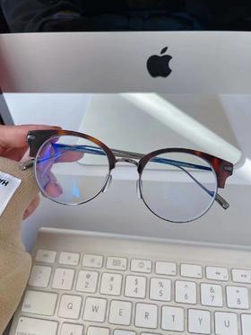 客配 CARIN玳瑁眉毛框近视400+散光100度明月1.67数码防蓝光