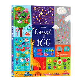 数到一百 英文原版 Usborne Count to 100 数字认知 尤斯伯恩 数学启蒙早教书英语绘本 亲子互动故事书课外读物 英文版进口书籍