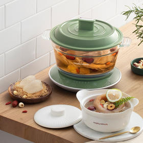 摩飞电器（Morphyrichards）MR9080多功能锅养生锅 家用定时预约电炖锅电炖盅炖汤电煮锅煮粥锅 翡冷翠