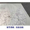 【有步骤、大彩图】李晓明工笔画白描底稿圆形小品《牡丹蛱蝶图》牡丹初学者临摹花鸟线稿KD02 商品缩略图4