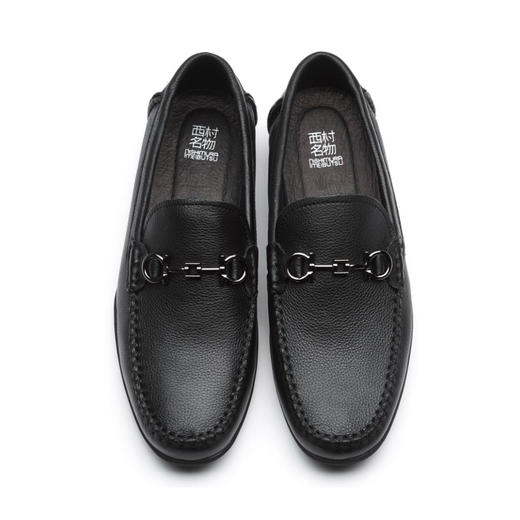 西村名物2021年商场同款一脚蹬男单鞋男鞋真皮男士商务皮鞋皮鞋男X10CW32701 商品图1