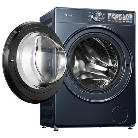 小天鹅(LittleSwan)本色系列 蓝氧特渍净 10KG滚筒洗衣机全自动洗烘一体 智能家电 纤薄自由嵌TD100MS9ILZ 商品图1