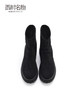 西村名物2021冬季新款瘦瘦靴黑色厚底弹力靴女气质显瘦短靴X21DS45361 商品缩略图2