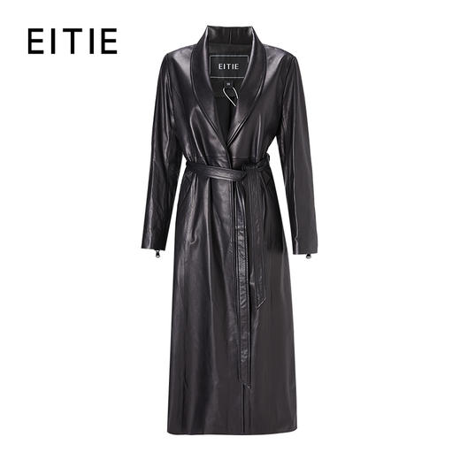EITIE爱特爱新款复古气质修身显瘦中长款羊皮大衣皮衣6893520 商品图2