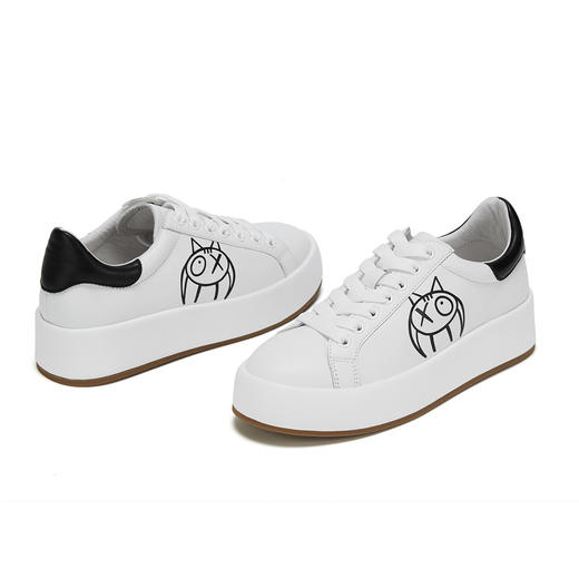 西村名物2021年秋冬商场同款小白鞋新款女运动百搭学生板鞋女士休闲鞋女鞋X21AM11501 商品图2