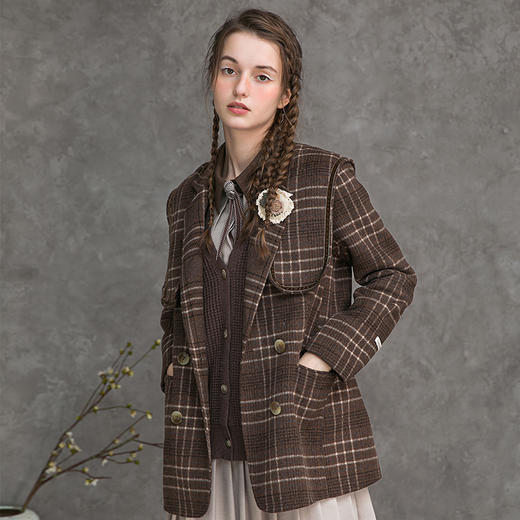 Famecoco范可儿西装外套女时尚气质正装小个子F218AW004 商品图0