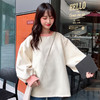加绒加厚 棉质卫衣女 2021秋冬韩版时尚新款抓绒宽松学生上衣女装 商品缩略图1