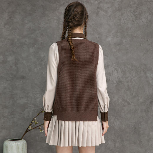 Famecoco范可儿学院风套装两件套冬装套装女F218EA006 商品图2