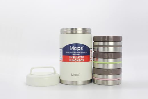Maps340不锈钢真空保温桶多层带餐具免加热 商品图0