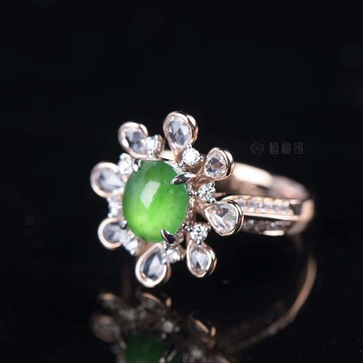 【繁花】绿蛋面戒指-JZ12109160 商品图1