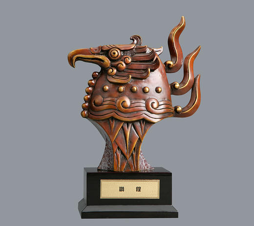 宇达青铜全铜摆件《鹏程》创意礼品  家居饰品摆件 高28cm 商品图0