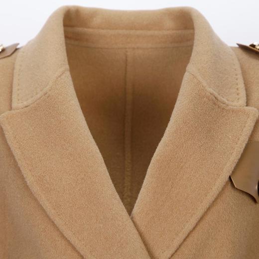 LH9M5斯尔丽2021瑟俪秋冬新款街头风帅气肩章干练气质双面呢长款大衣女 商品图3