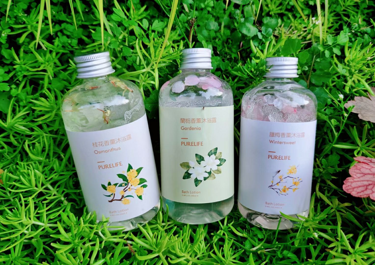 【纯妧手工坊】香薰沐浴露套装～泡泡浴～玫瑰～兰栀～腊梅三种香味可选～