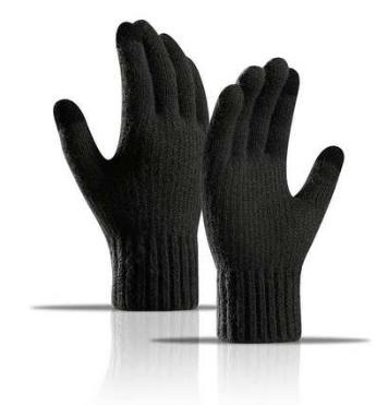 针织手套男士冬季天骑车防寒羊驼绒保暖加绒加厚 商品图2