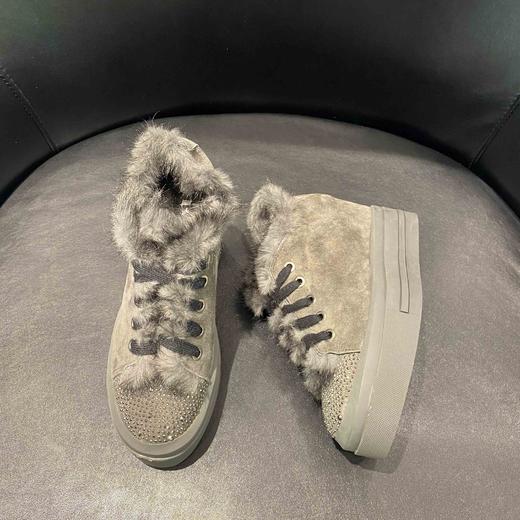 legs jeans AC404貂毛休闲厚底内增高加绒薄棉鞋 商品图4