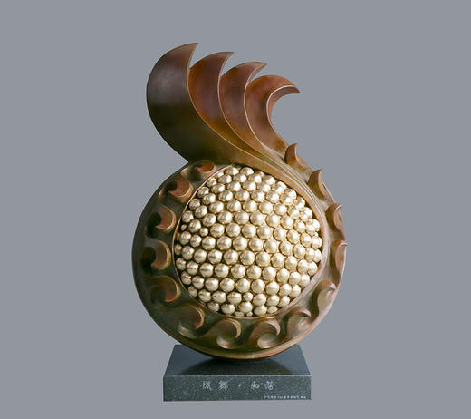 宇达青铜全铜摆件《凤舞 和谐》创意礼品 工艺品 家居饰品摆件 高46cm 商品图0