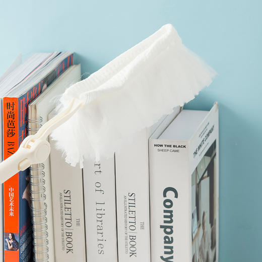 【短款手柄+10个替换头】静电除尘掸子家用一次性便捷收纳清洁扫灰鸡毛掸子擦灰扫灰床底下 商品图2