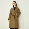 LH9K3斯尔丽2021瑟俪秋冬新款系带式纯色大气慵懒风简约羊毛大衣外套女 商品缩略图0